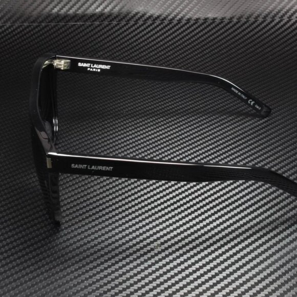 NEW Saint Laurent Black Rectangular Unisex Sunglasses - Picture 4 of 5